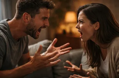 Ζευγάρι άντρας και γυναίκα που τσακώνονται