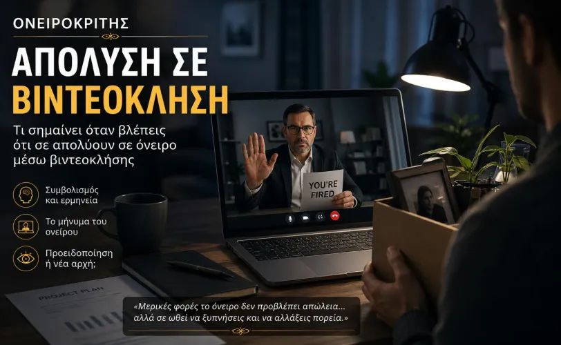 Ονειροκρίτης απόλυση σε βιντεοκλήση - τι σημαίνει 