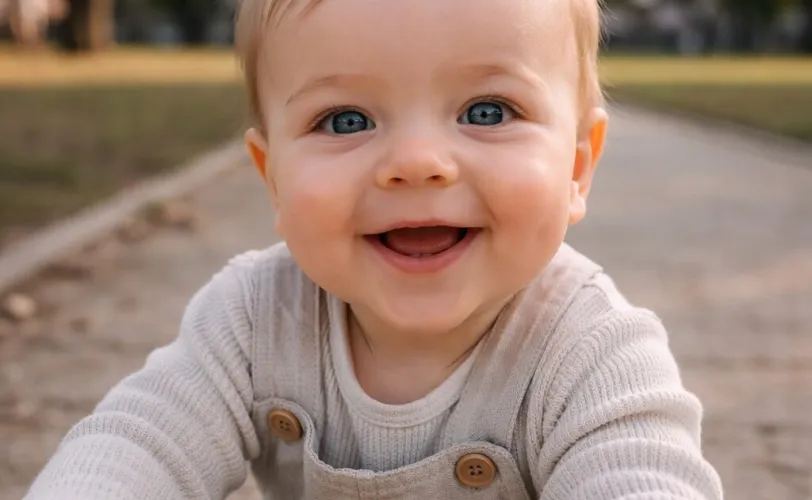 φωτογραφία μωρού που μπουσουλάει